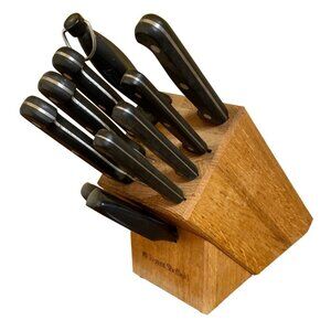 Regent Sheffield 9-Piece Knife Set With Wooden Block Holder